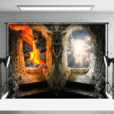 Lofaris Heaven And Hell Vintage Stone Cave Memorial Backdrop